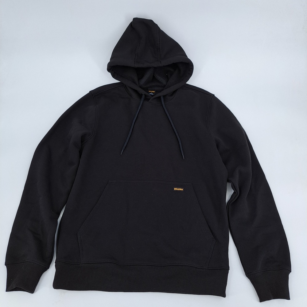 Brahma Workwear Hoodie Mens Small Cotton Polyester Black Soot Solid Pullover